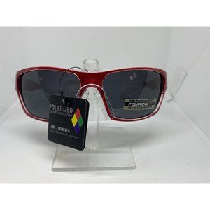 XLOOP SUNGLASSES Anti-Glare Shatterproof/ Polarized Wrap Red/Black Lens NWT
